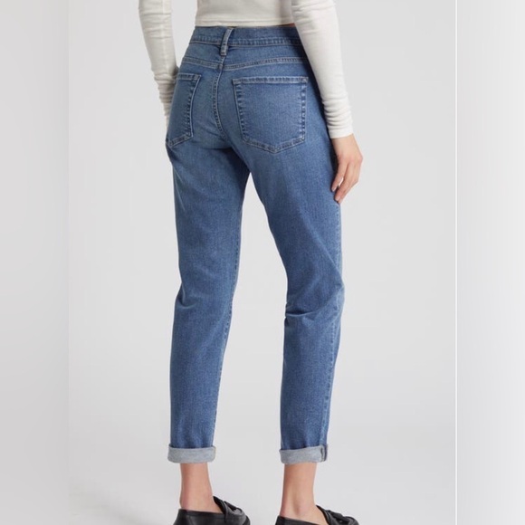 Frame Le Garçon Boyfriend Jeans Size 31 medium wash cuffed mid rise - Picture 1 of 10
